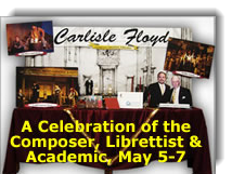Flier for Carlisle Floyd celebration